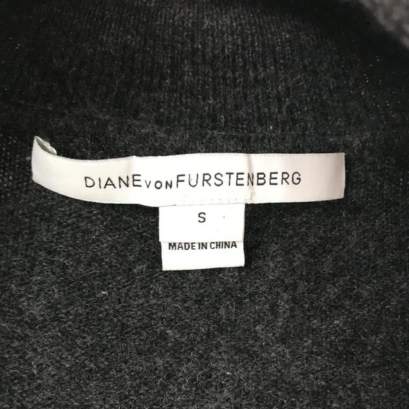 Diane Von Furstenberg Charcoal Wrap Dress - Picture 5 of 8